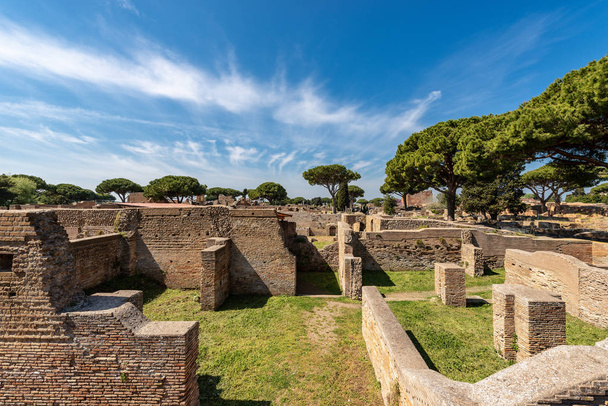 Ostia Antica Rome Italy - Ancient Roman buildings - Foto, afbeelding