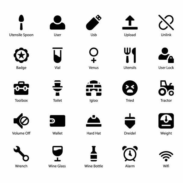 Sammlung von Benutzeroberflächen-Symbolen - Vektor, Bild