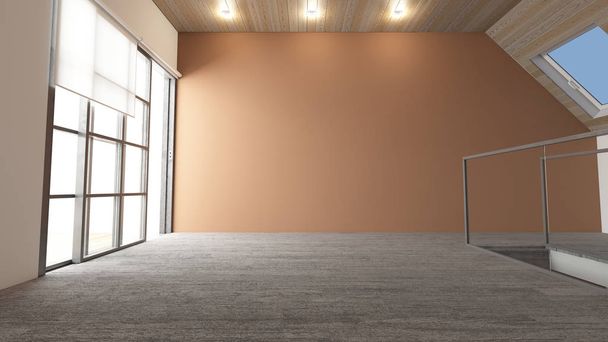 Sala vacía contemporánea 3D
 - Foto, Imagen