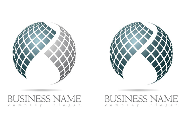 球ビジネスロゴの設計 - ベクター画像