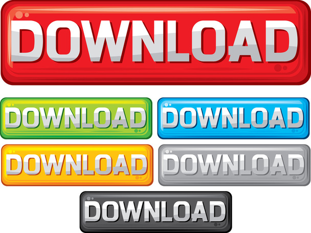 Download buttons (download icon, vector web download icon) - Вектор,изображение