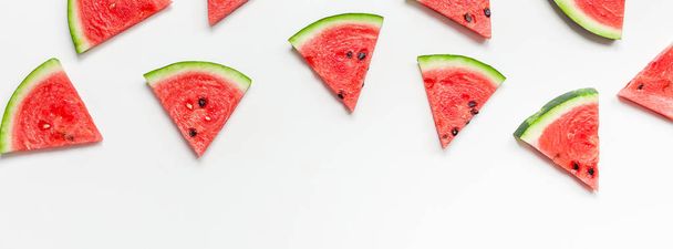 Fresh watermelon slices pattern - Фото, зображення