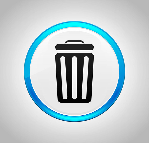 Ícone da caixa redonda botão azul
 - Foto, Imagem