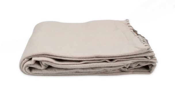 Fleece bedspreads. beige color bedspread. - Photo, Image