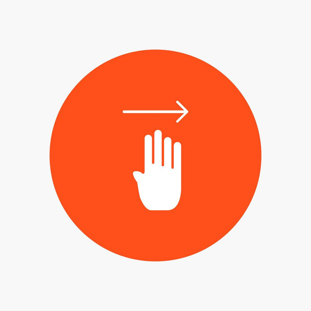 Finger, Four, Gesture, Right - Vector, Image