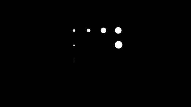 Μαύρο και λευκό επίπεδη σχεδίαση προφορτωτή βρόχο/4K κίνηση ενός επίπεδου σχεδιασμού ελάχιστη λήψη και αναμονή εικονίδιο με τα σχήματα γυρίζοντας - Πλάνα, βίντεο
