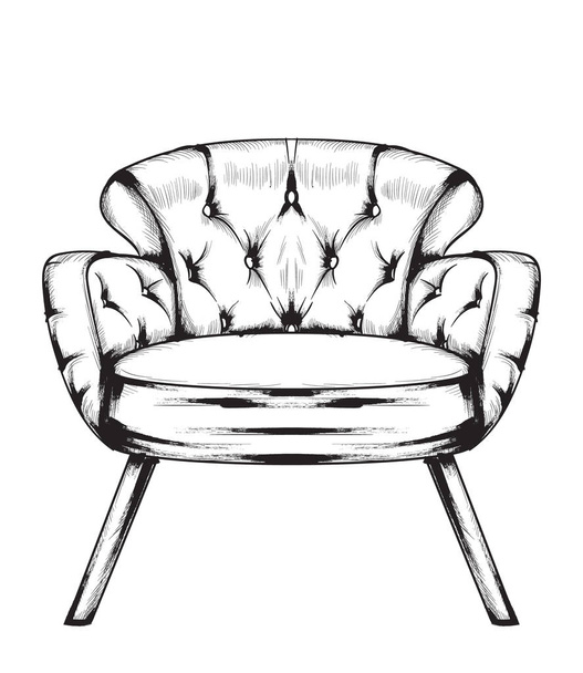Rich baroque armchair Vector. Retro style furniture. Vintage designs - Vecteur, image
