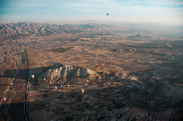 View of the unique landscape of Cappadocia Turkey - Photo, Image