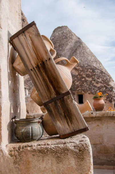 Clay ancient pots  - Fotoğraf, Görsel