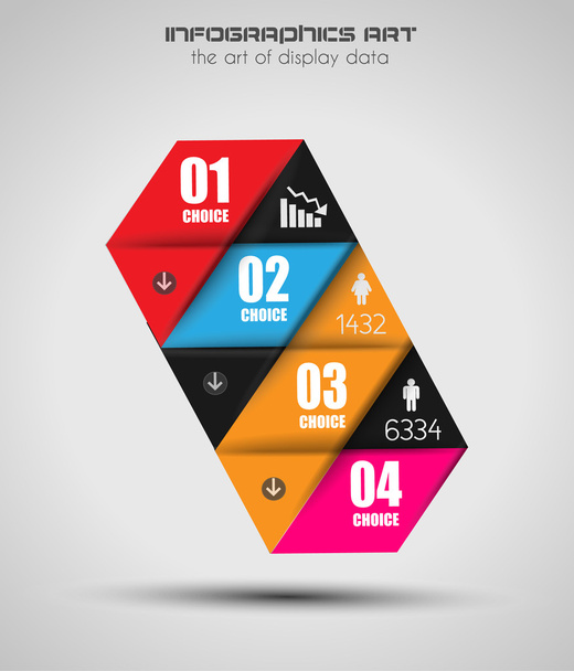 Infographic design template with paper tags. - Vetor, Imagem