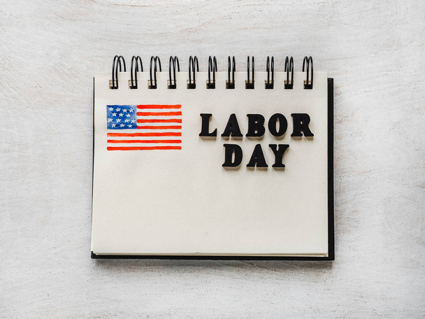 Beautiful card with congratulations on Labor Day - Foto, imagen