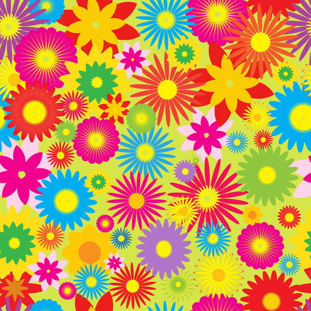 Απρόσκοπτη μοτίβο με λουλούδια - Διάνυσμα, εικόνα