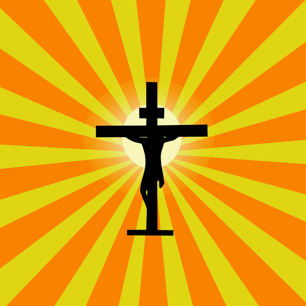 Jezus sunburst - Vector, afbeelding