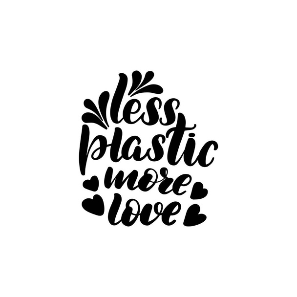 menos plástico más amor
 - Vector, Imagen