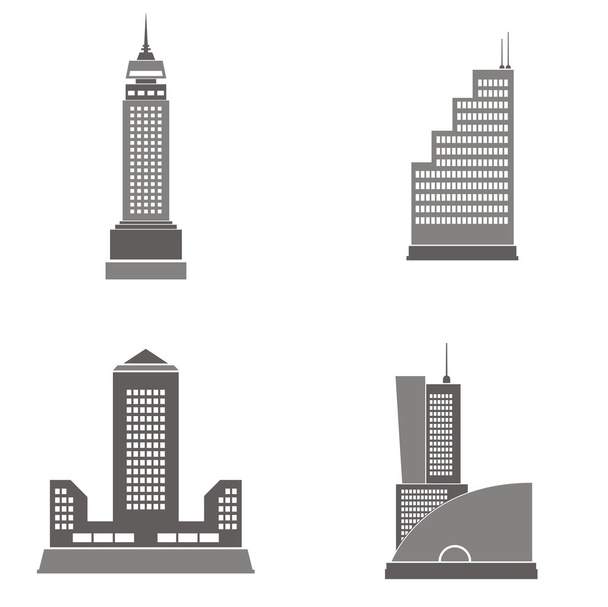 Vector illustrations of skyscrapers. - Vector, Image