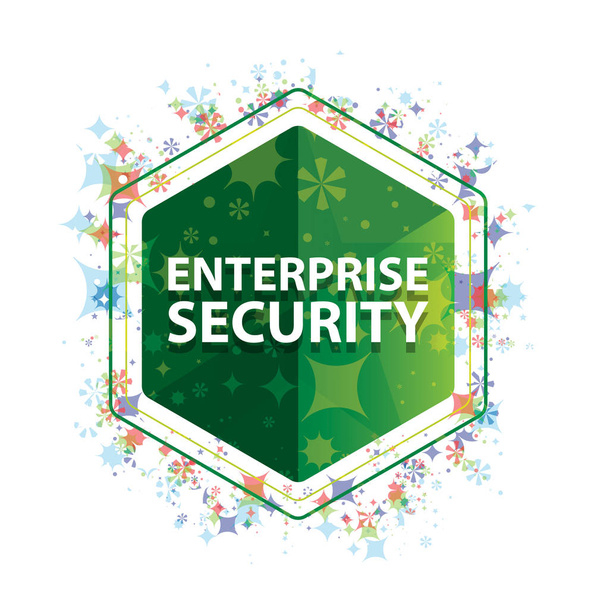 Enterprise Security kukka kasvit kuvio vihreä kuusikulmio painiketta
 - Valokuva, kuva