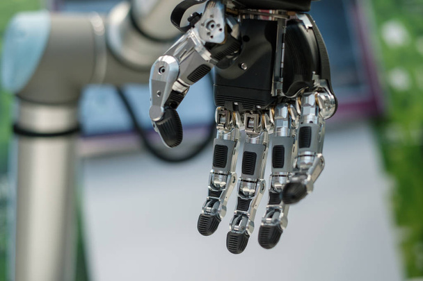 Robot hand macro close up - Foto, Imagem
