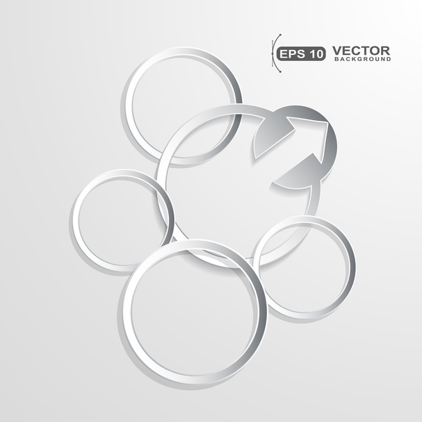 Info presentation white circle shap - Vector, afbeelding
