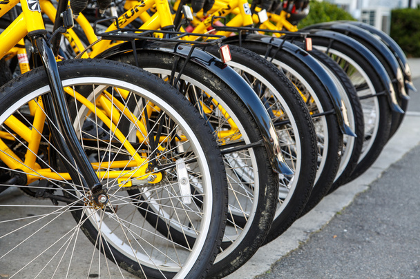 satır sarı Bisiklet - Fotoğraf, Görsel