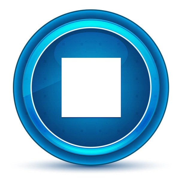 Stop play icon eyeball blue round button - Photo, Image