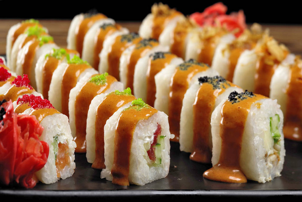 conjunto sushi close-up. - Foto, Imagem