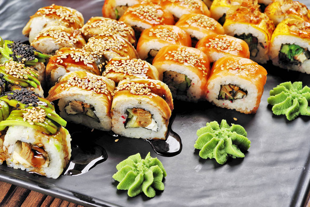sushi ustawić z bliska. - Zdjęcie, obraz