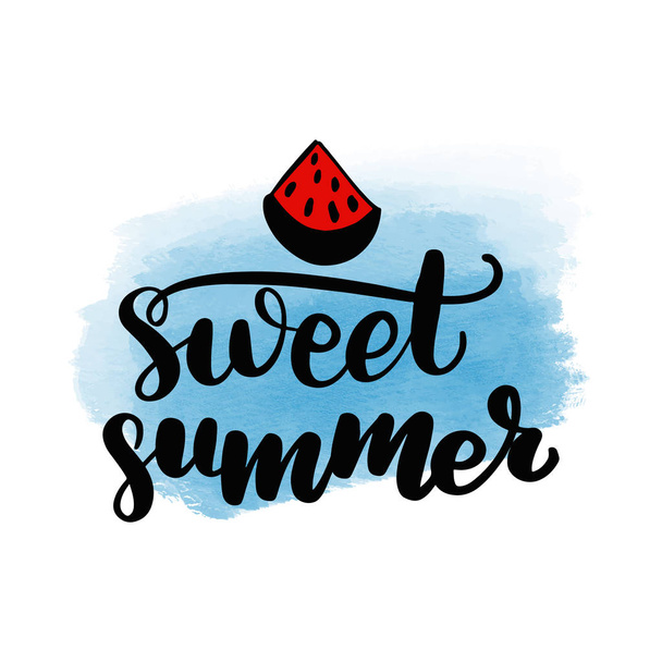 lettering sweet summer - Vektori, kuva