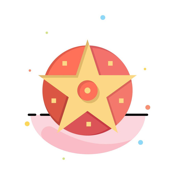 Pentáculo, Satánico, Proyecto, Estrella Abstracto Icono de Color Plano Templa
 - Vector, imagen