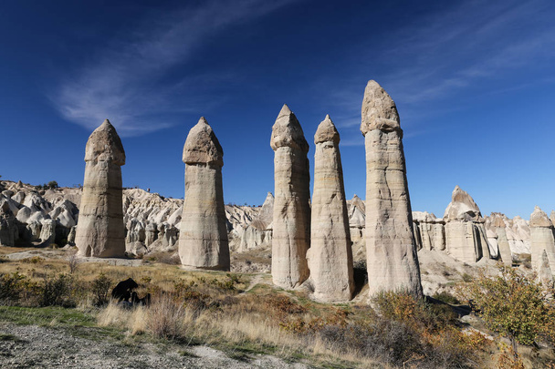 Rock Formations in Love Valley, Cappadocia, Nevsehir, Turkey - Fotó, kép