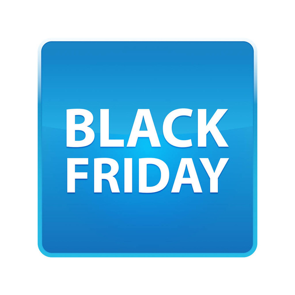 Black Friday brillant bouton carré bleu
 - Photo, image
