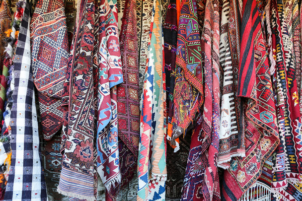 Turkish Traditional Carpets in Goreme, Nevsehir, Turkey - Фото, зображення