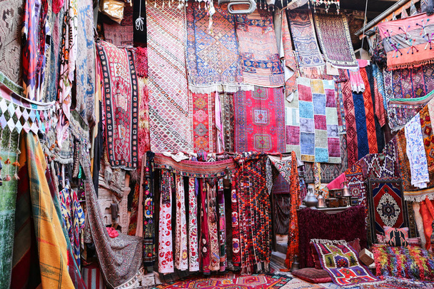 Turkish Traditional Carpets in Goreme, Nevsehir, Turkey - Fotografie, Obrázek
