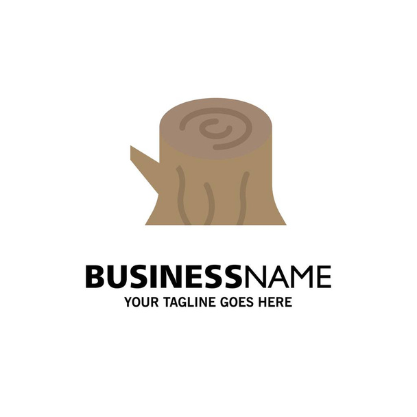 Loki, Puu, Puu, Kevään Business Logo malli. Tasainen väri
 - Vektori, kuva