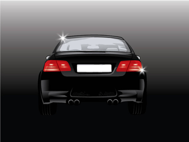 Vector esportes carro vermelho vista traseira
 - Vetor, Imagem