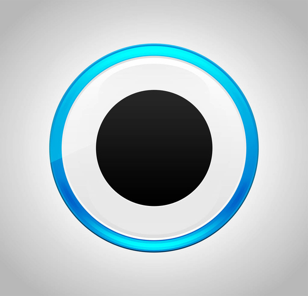 Record icon round blue push button - Photo, Image