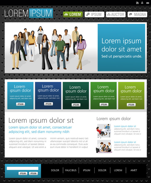 Website with business - Vetor, Imagem