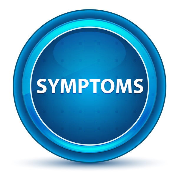Symptomen Eyeball blauwe ronde knop - Foto, afbeelding