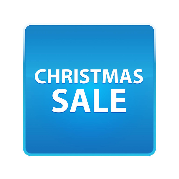 Vánoční výprodej lesklý modrý čtverec - Fotografie, Obrázek