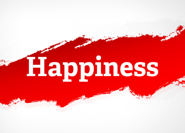 Happiness Red Brush Abstract Background Illustration - Photo, Image