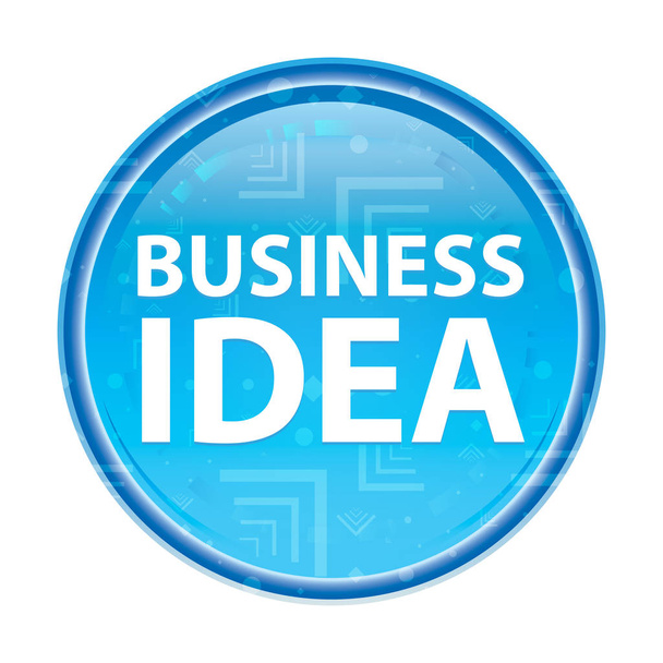 Επιχειρηματική ιδέα φλοράλ μπλε στρογγυλό κουμπί - Φωτογραφία, εικόνα