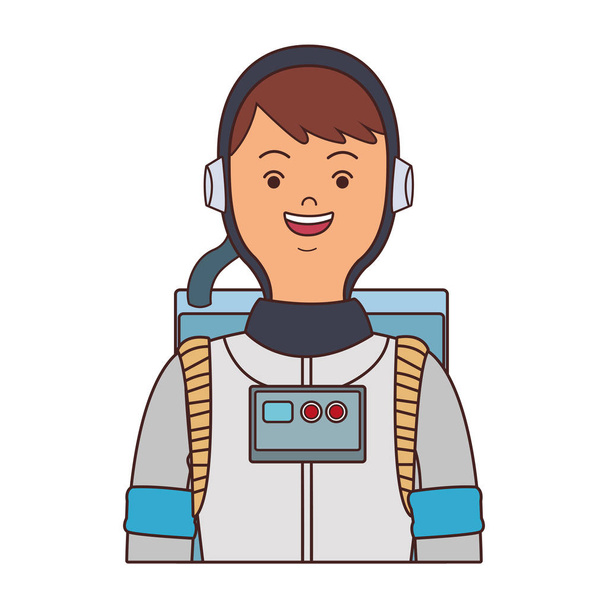 Astronaut male cartoon - Vecteur, image