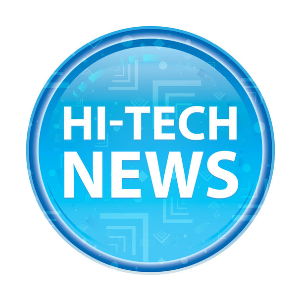 Hi-tech Uutiset kukka sininen pyöreä painike
 - Valokuva, kuva