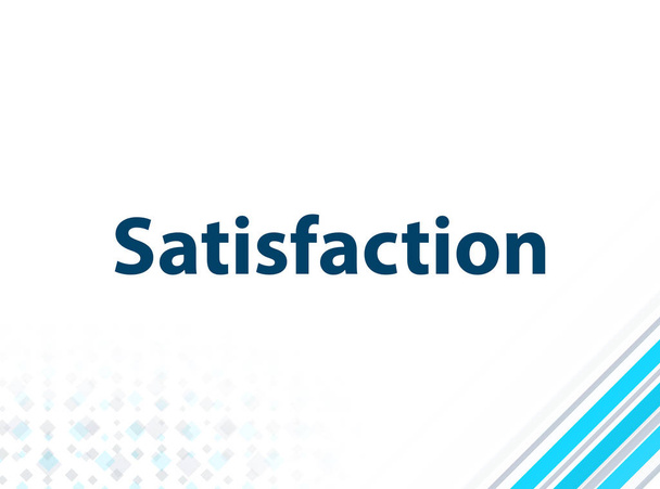 Satisfaction Modern Flat Design Blue Abstract Background - Photo, Image