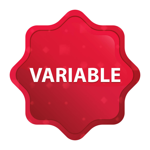 Variabele Misty Rose Rode Starburst sticker knop - Foto, afbeelding