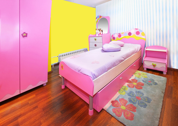 Girl pink bedroom - Фото, изображение