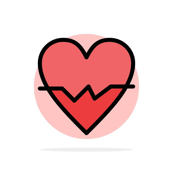 Сердце, любовь, удар, кожа Абстрактный фон Плоский цвет Ic
 - Вектор,изображение