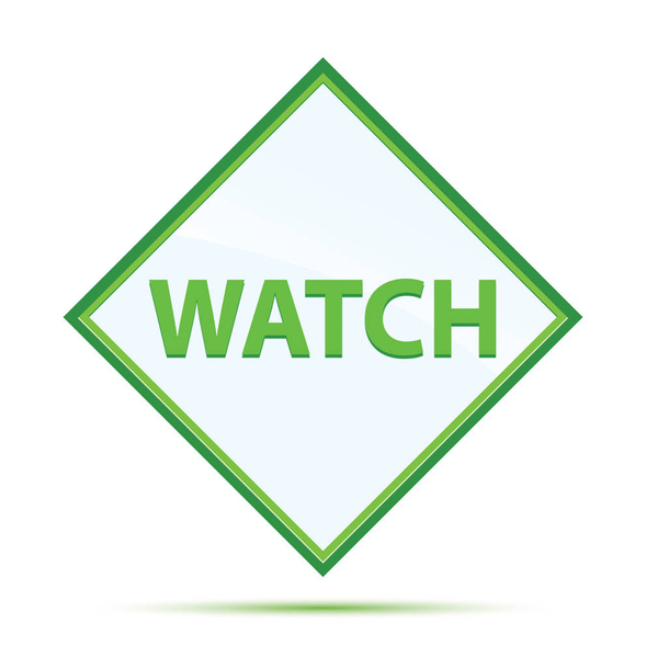 Watch modern abstract green diamond button - Photo, Image