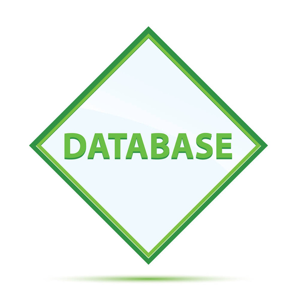 Base de données moderne abstrait diamant vert bouton
 - Photo, image