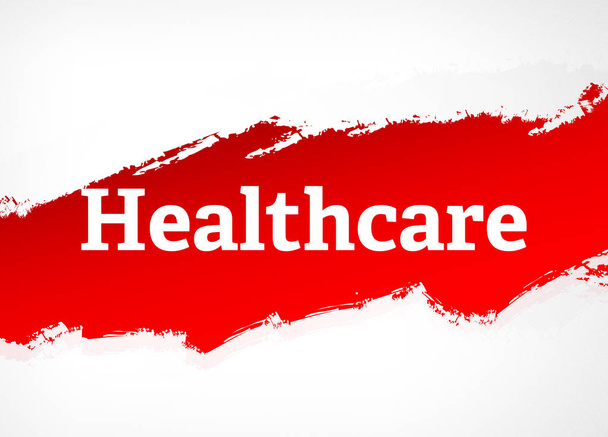 Gesundheitswesen roter Pinsel abstrakte Hintergrund Illustration - Foto, Bild