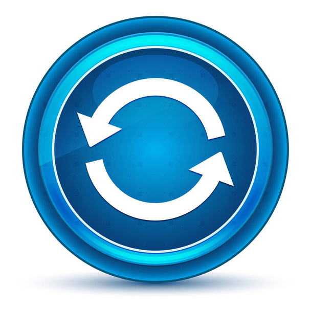 Ikona aktualizacji gałki ocznej niebieski okrągły przycisk - Zdjęcie, obraz